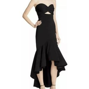 Harlo Black High Low Strapless Gown Size S